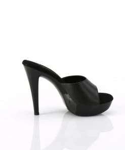 Pleaser Direct Cocktail 501L Black Mule Platforms