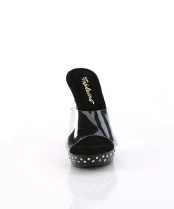 Pleaser Direct Cocktail 501SDT Black Stud Mule Platforms