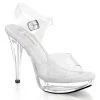 Pleaser Direct Cocktail 508 Clear Stud Platforms