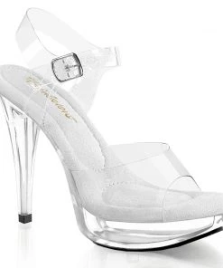 Pleaser Direct Cocktail 508 Clear Stud Platforms