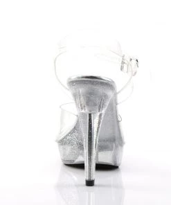 Pleaser Direct Larger Size Shoes Cocktail 508MG Clear Glitter Platforms 8 Pleaser Direct Larger Size Shoes Cocktail 508MG Clear Glitter Platforms