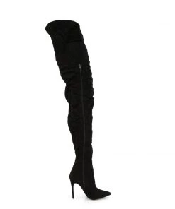 Pleaser Direct Larger Size Shoes Courtly 4017 Black Faux Suede Crotch High Boots 9 Pleaser Direct Larger Size Shoes Courtly 4017 Black Faux Suede Crotch High Boots