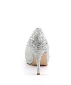 Pleaser Direct Covet 02 Silver Rhinestone Platform Heels Glitter Shoes 8 Pleaser Direct Covet 02 Silver Rhinestone Platform Heels Glitter Shoes