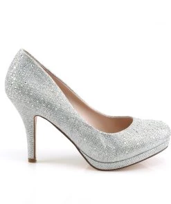 Pleaser Direct Covet 02 Silver Rhinestone Platform Heels Glitter Shoes 9 Pleaser Direct Covet 02 Silver Rhinestone Platform Heels Glitter Shoes