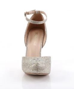 Pleaser Direct Covet 03 Nude Rhinestone High Heels