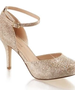 Pleaser Direct Covet 03 Nude Rhinestone High Heels