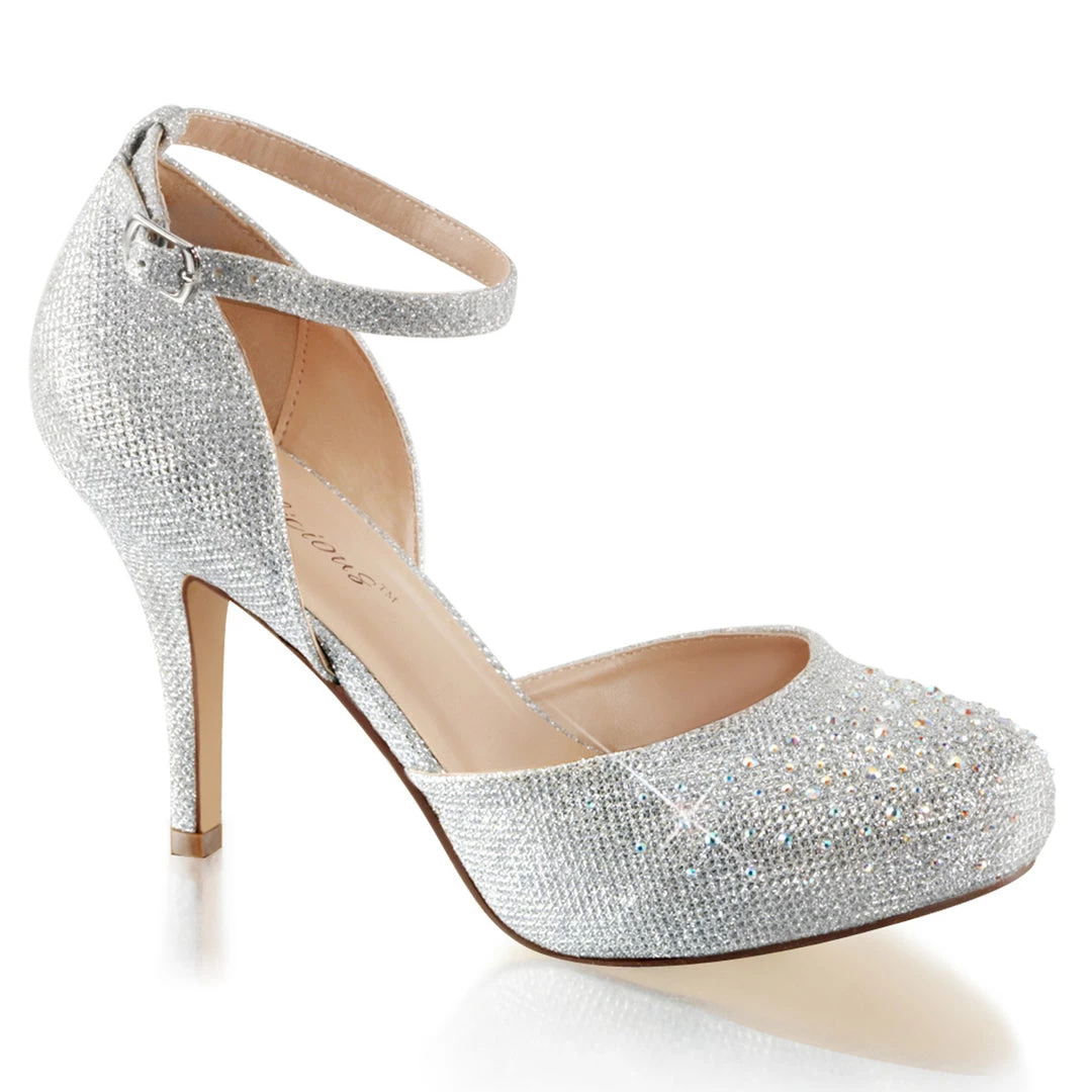 Pleaser Direct Covet 03 Silver Rhinestone High Heels 1 Pleaser Direct Covet 03 Silver Rhinestone High Heels