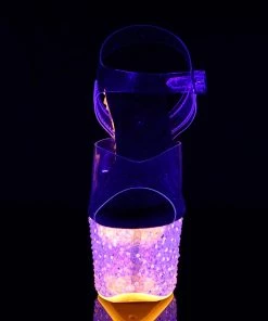 Pleaser Larger Size Shoes CRYSTALIZE 308PS Orange 7" - 7 1/2" Heel