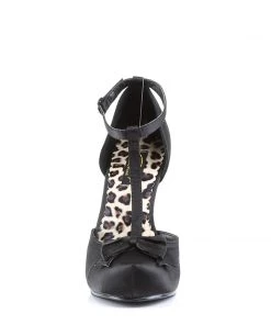 Pleaser Direct High Heel Shoes Cutiepie 12 Black T Strap High Heels