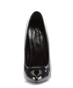 Pleaser Direct Dagger 01 Black Patent Vegan Stiletto Larger Size Shoes