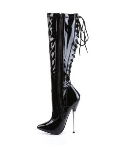Pleaser Direct Dagger 2064 Black Patent Boots