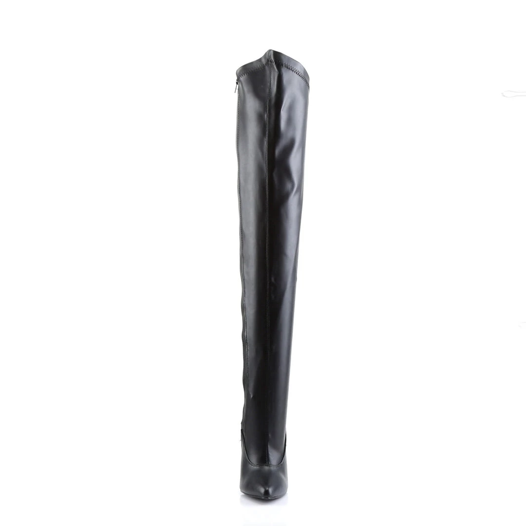Pleaser Direct Larger Size Shoes Dagger 3060 Black Matte Thigh High Boots 2 Pleaser Direct Larger Size Shoes Dagger 3060 Black Matte Thigh High Boots