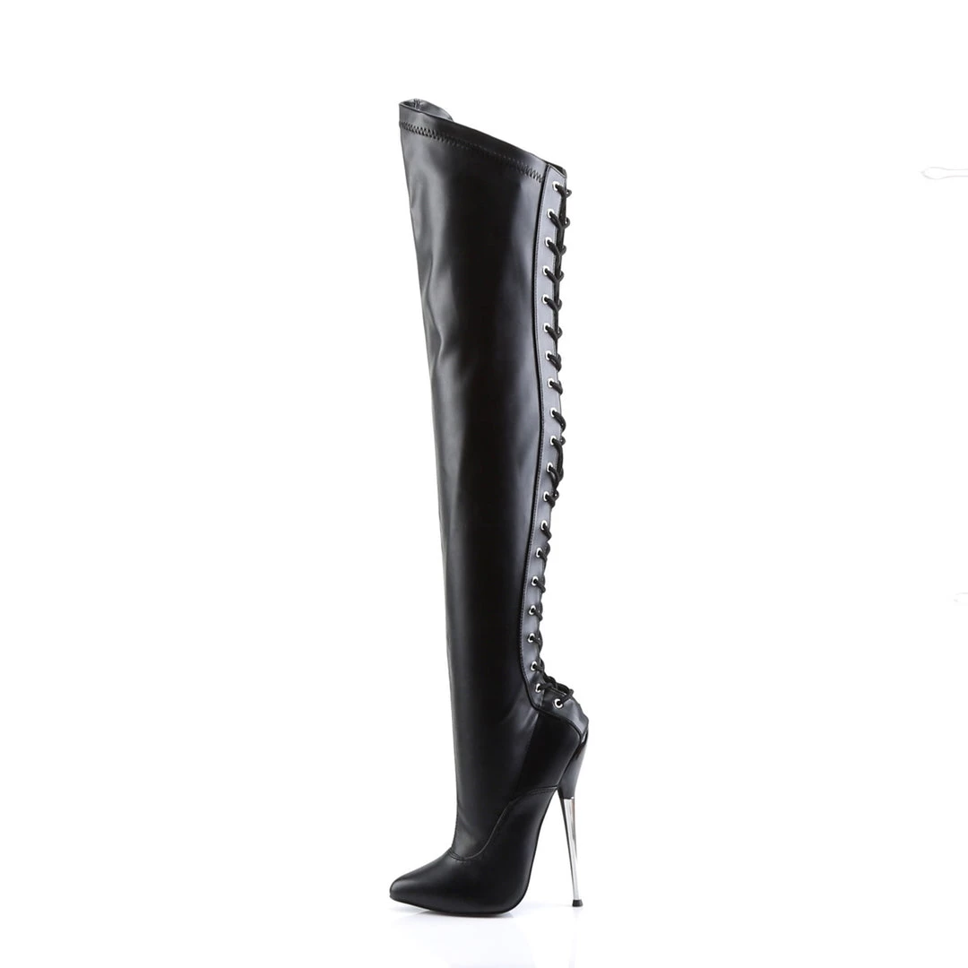 Pleaser Direct Larger Size Shoes Dagger 3060 Black Matte Thigh High Boots 3 Pleaser Direct Larger Size Shoes Dagger 3060 Black Matte Thigh High Boots