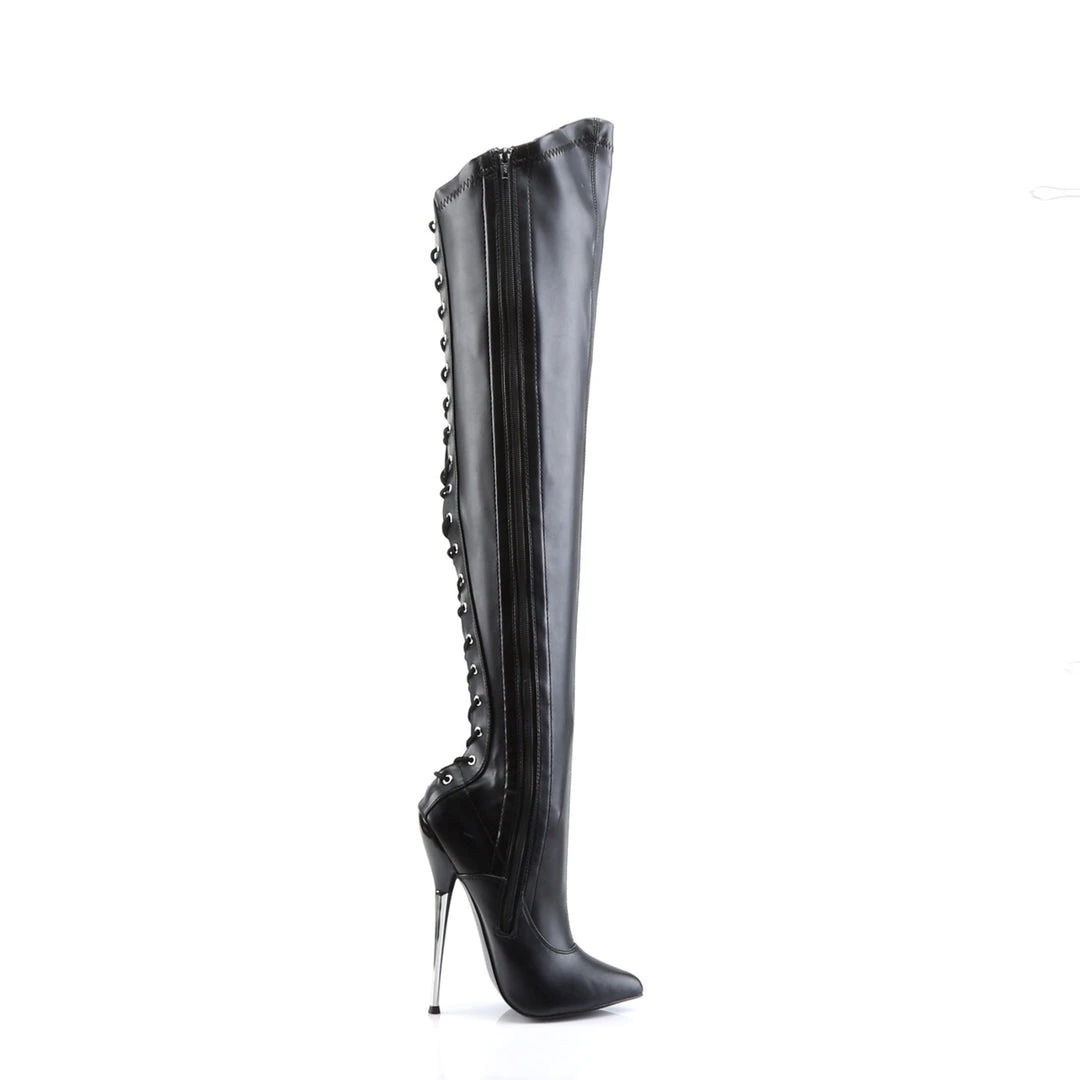 Pleaser Direct Larger Size Shoes Dagger 3060 Black Matte Thigh High Boots 5 Pleaser Direct Larger Size Shoes Dagger 3060 Black Matte Thigh High Boots