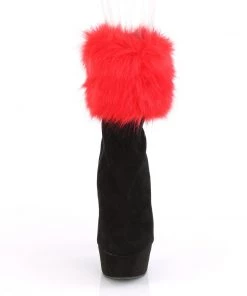 Pleaser Direct Larger Size Shoes Delight 1000 Ankle Boots With Changeable Fur Cuffs