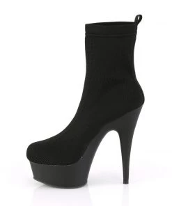 Pleaser Direct Larger Size Shoes Delight 1002-1 Black Knit Ankle Boots 7 Pleaser Direct Larger Size Shoes Delight 1002-1 Black Knit Ankle Boots