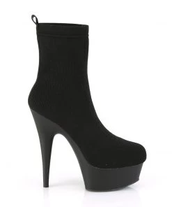 Pleaser Direct Larger Size Shoes Delight 1002-1 Black Knit Ankle Boots 9 Pleaser Direct Larger Size Shoes Delight 1002-1 Black Knit Ankle Boots