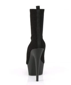 Pleaser Direct Larger Size Shoes Delight 1002-2 Black Knit Ankle Boots 8 Pleaser Direct Larger Size Shoes Delight 1002-2 Black Knit Ankle Boots
