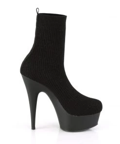 Pleaser Direct Larger Size Shoes Delight 1002-2 Black Knit Ankle Boots 9 Pleaser Direct Larger Size Shoes Delight 1002-2 Black Knit Ankle Boots