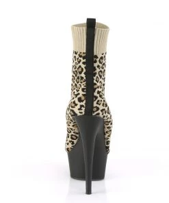 Pleaser Direct Delight 1002LP Leopard Print Ankle Boots