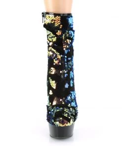 Pleaser Direct Delight 1004 Multi Colour Sequin Ankle Boots