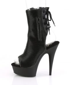 Pleaser Direct Delight 1018 Black Quilted Faux Leather Platforms 7 Pleaser Direct Delight 1018 Black Quilted Faux Leather Platforms