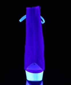 Pleaser DELIGHT 1018SK Blue Vegan Ankle/Mid-Calf Boots