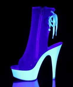 Pleaser DELIGHT 1018SK Blue Vegan Ankle/Mid-Calf Boots