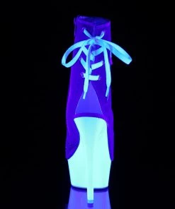 Pleaser DELIGHT 1018SK Blue Vegan Ankle/Mid-Calf Boots