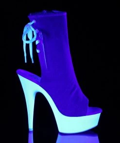 Pleaser DELIGHT 1018SK Blue Vegan Ankle/Mid-Calf Boots