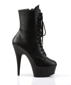 Pleaser Direct Delight 1020 Black Matte Ankle Boots