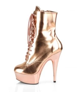 Pleaser Direct Larger Size Shoes Delight 1020 Rose Gold Matte Platform Boots 7 Pleaser Direct Larger Size Shoes Delight 1020 Rose Gold Matte Platform Boots