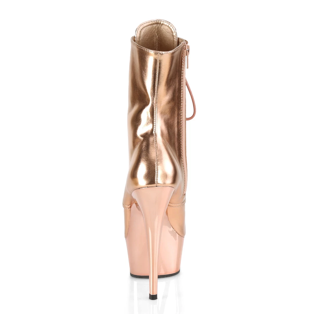 Pleaser Direct Larger Size Shoes Delight 1020 Rose Gold Matte Platform Boots 4 Pleaser Direct Larger Size Shoes Delight 1020 Rose Gold Matte Platform Boots