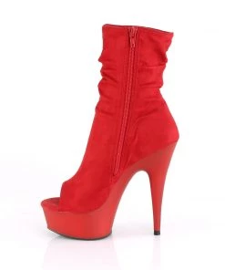 Pleaser Larger Size Shoes DELIGHT 1031 Red Vegan Ankle/Mid-Calf Boots 7 Pleaser Larger Size Shoes DELIGHT 1031 Red Vegan Ankle/Mid-Calf Boots