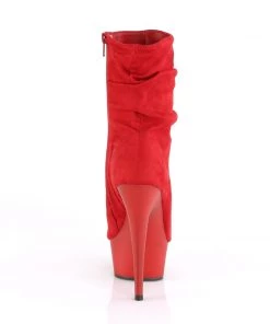 Pleaser Larger Size Shoes DELIGHT 1031 Red Vegan Ankle/Mid-Calf Boots 8 Pleaser Larger Size Shoes DELIGHT 1031 Red Vegan Ankle/Mid-Calf Boots