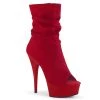 Pleaser Larger Size Shoes DELIGHT 1031 Red Vegan Ankle/Mid-Calf Boots
