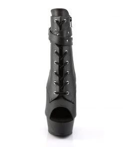 Pleaser Direct Delight 1033 Black Buckled Ankle Boots Platform Shoes