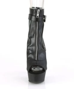 Pleaser Direct Delight 1035 Black Backless Ankle Boots Larger Size Shoes