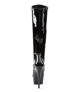 Pleaser Direct Delight 2000 Black Patent Knee High Boots 8 Pleaser Direct Delight 2000 Black Patent Knee High Boots