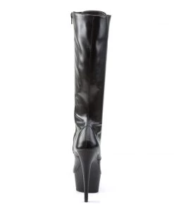 Pleaser Direct Delight 2023 Black Knee High Lace Up Boots 8 Pleaser Direct Delight 2023 Black Knee High Lace Up Boots