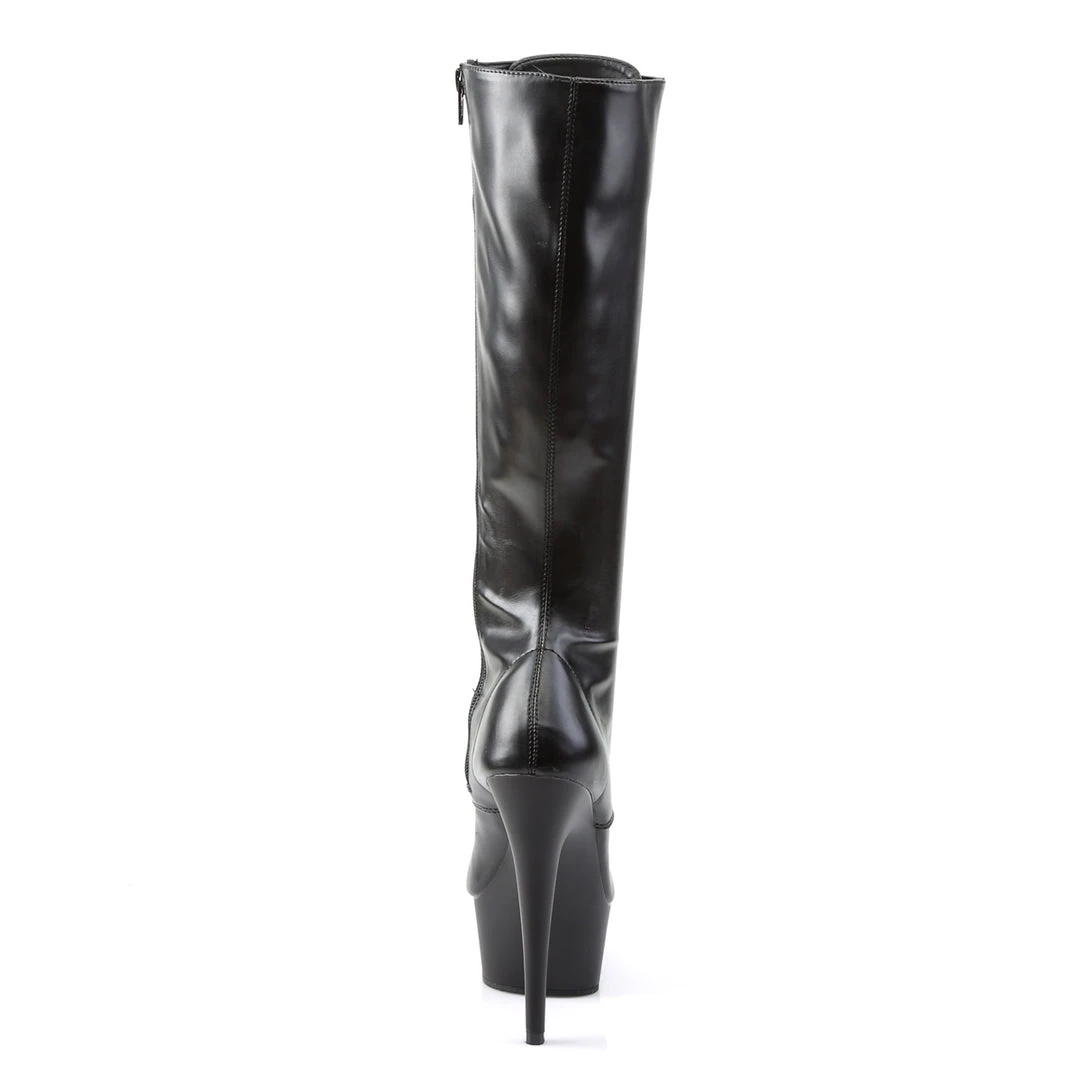 Pleaser Direct Delight 2023 Black Knee High Lace Up Boots 4 Pleaser Direct Delight 2023 Black Knee High Lace Up Boots