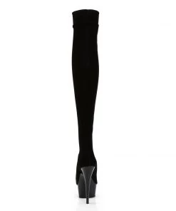 Pleaser Direct Delight 3002 Black Thigh High Boots Larger Size Shoes