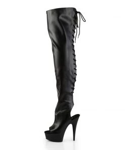 Pleaser Direct Delight 3017 Black Lace Up Thigh High Boots Larger Size Shoes 7 Pleaser Direct Delight 3017 Black Lace Up Thigh High Boots Larger Size Shoes