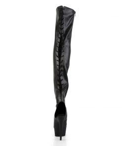 Pleaser Direct Delight 3017 Black Lace Up Thigh High Boots Larger Size Shoes 8 Pleaser Direct Delight 3017 Black Lace Up Thigh High Boots Larger Size Shoes