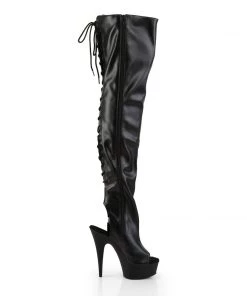 Pleaser Direct Delight 3017 Black Lace Up Thigh High Boots Larger Size Shoes 9 Pleaser Direct Delight 3017 Black Lace Up Thigh High Boots Larger Size Shoes