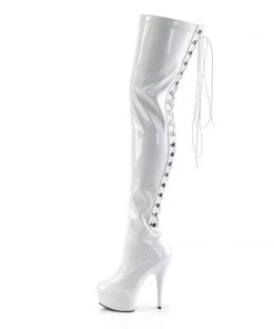 Pleaser Direct Delight 3063 Thigh High Boots White Patent Larger Size Shoes 7 Pleaser Direct Delight 3063 Thigh High Boots White Patent Larger Size Shoes