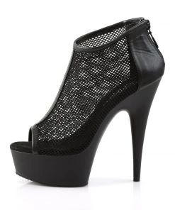 Pleaser Direct Delight 600-12 Black Mesh Ankle Boots Larger Size Shoes 7 Pleaser Direct Delight 600-12 Black Mesh Ankle Boots Larger Size Shoes