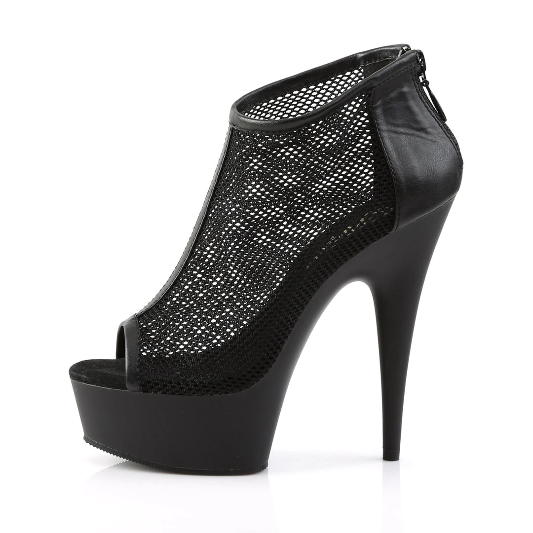 Pleaser Direct Delight 600-12 Black Mesh Ankle Boots Larger Size Shoes 3 Pleaser Direct Delight 600-12 Black Mesh Ankle Boots Larger Size Shoes