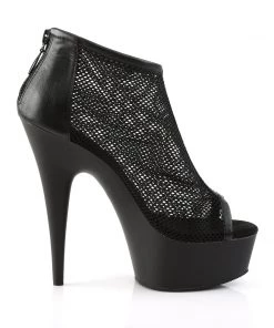 Pleaser Direct Delight 600-12 Black Mesh Ankle Boots Larger Size Shoes 9 Pleaser Direct Delight 600-12 Black Mesh Ankle Boots Larger Size Shoes
