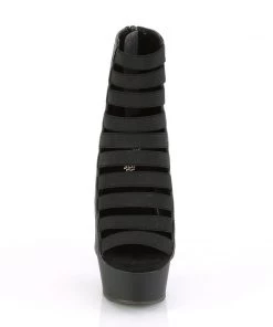 Pleaser Direct Delight 600-13 Black Strappy Platforms